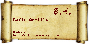 Baffy Ancilla névjegykártya